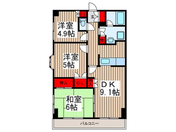 サンライズの物件間取画像